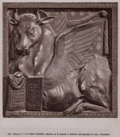 Alinari, Fratelli — Padova - Basilica di S. Antonio. Il Simbolo dell'Apostolo S. Luca. (Donatello.) — insieme